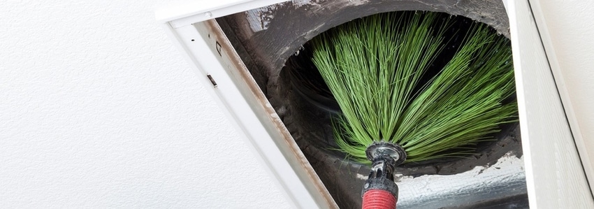 Air Duct Being Cleaned